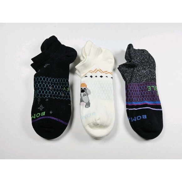 Bombas Assorted Athletic Ankle Socks Lot Of 3 Pairs Size M - Picture 1 of 2